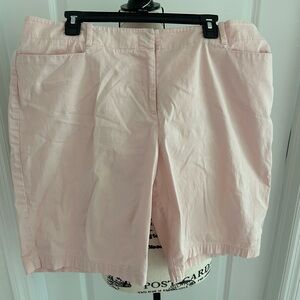 Talbots Pink Bermuda Shorts Lightweight Cotton Blend